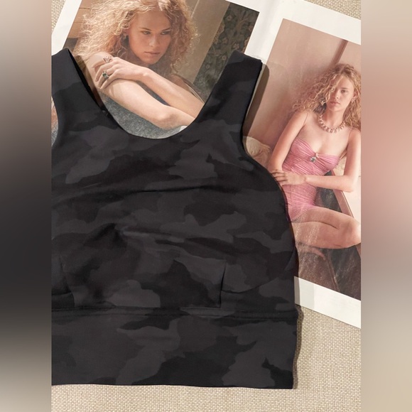 Lululemon Wunder Train Longline Bra Medium Support C/D Cup In Camo Size 2 - Picture 5 of 14